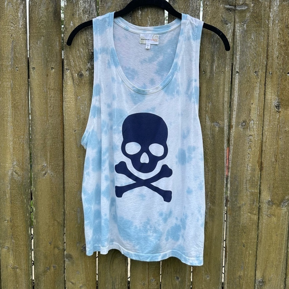 Soul Cycle x Sundry Tie Dye Skull Tank Top Sz S